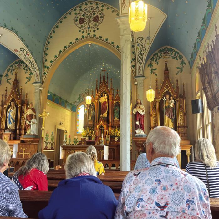 A polka Mass was held in the beautifully restored painted church at 9 a.m. Sunday to kick off the day’s events.