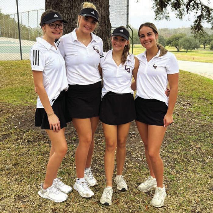La Grange girls golfers, left to right: Ella Janacek, Kenna Lamza, Reisy Janca and Clara Bundick.