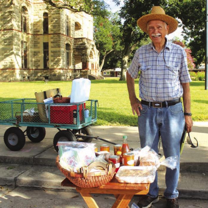 Don Kirby of Muldoon was selling cookies, jellies, sourdough bread and other goodies he and his wife, Mary, have made.