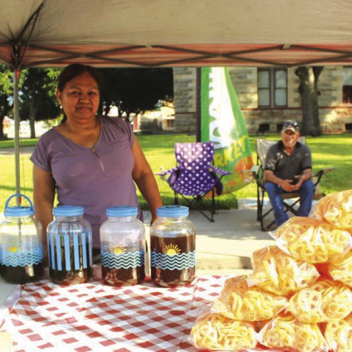 Angelica Villasana of La Grange and her husband Juan, were selling snowcones and homemade chips.