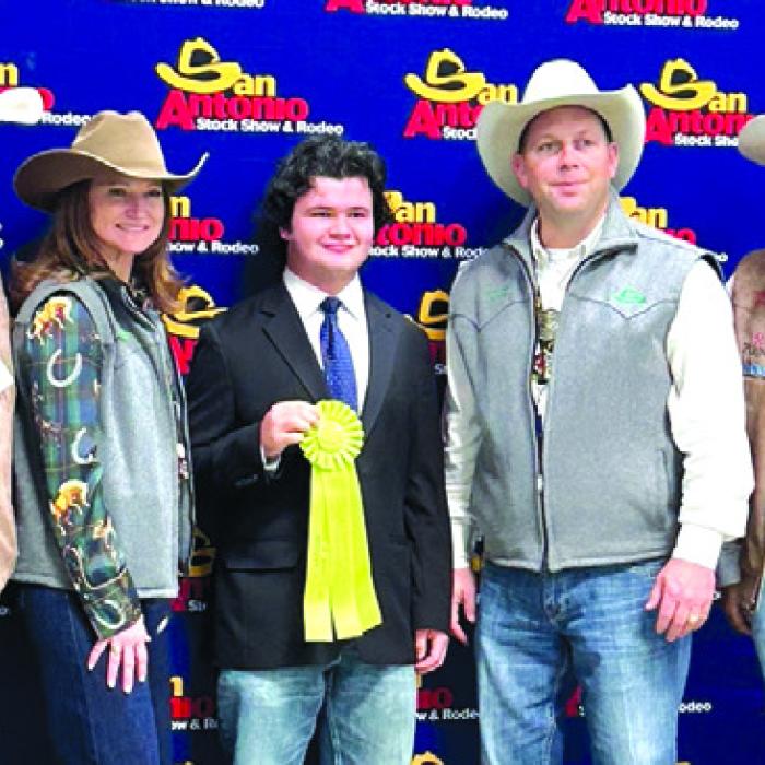 SALE Senior Individual: Logan Poncik pictured with SALE Representatives.