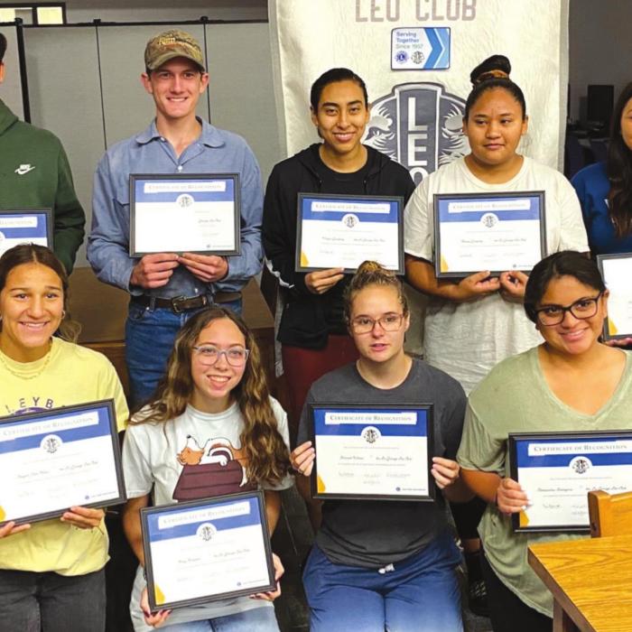Leos Receive Certificate of Appreciation
