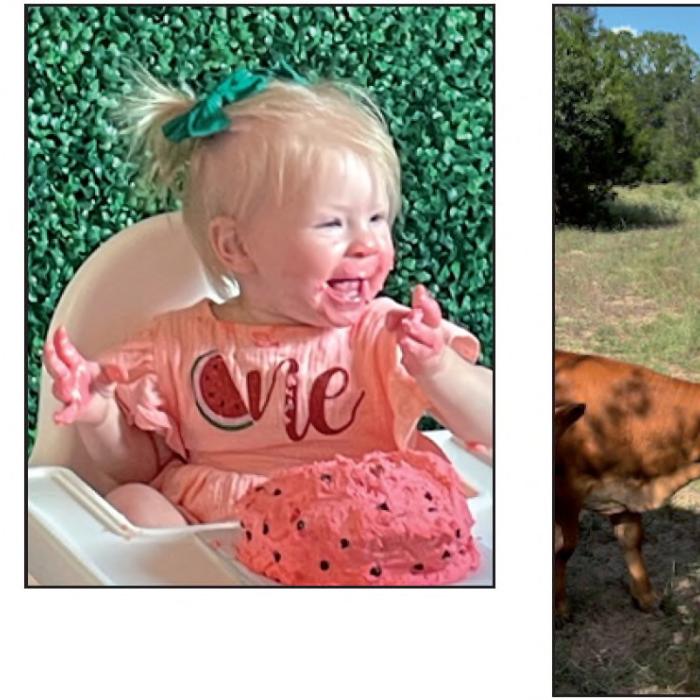 Delilah Zuhn at her first birthday party. She is the great granddaughter of Devon Boehnke. Samuel Strathmeier of Bunde, Germany visiting the Ivy family.