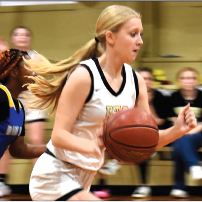 Round Top-Carmine’s Hayden Kasmiersky dribbled the ball in last Tuesday’s victory over Dime Box. Photo by Paul Kipp