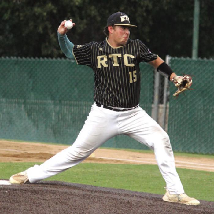 RTC’s Carter Marburger pitching.