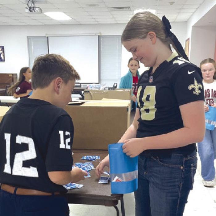From left: Easton Helms and Addison Hollas.