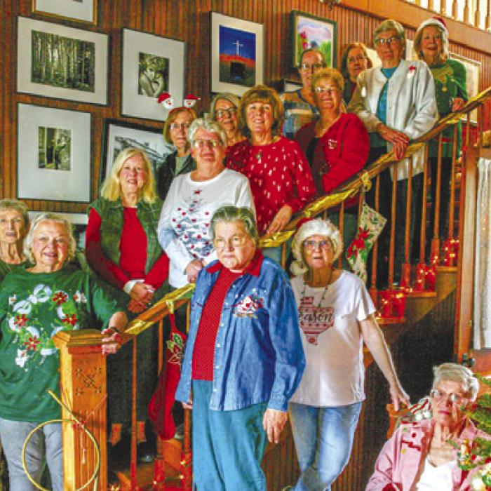Gang at the Annual Quilting Christmas party at Jeanette and Jerry Brown’s home.
