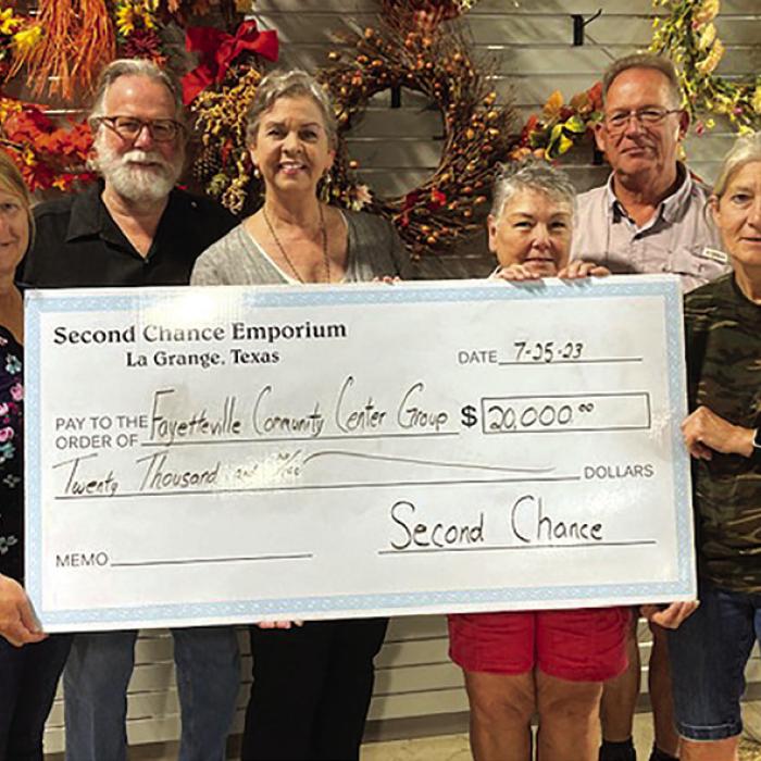 Second Chance Donates to Fayetteville Center