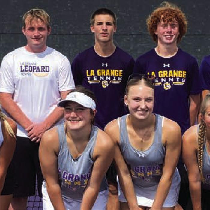 The La Grange High School Team Tennis Squad hosted the first team tennis playoff round in school history Monday.