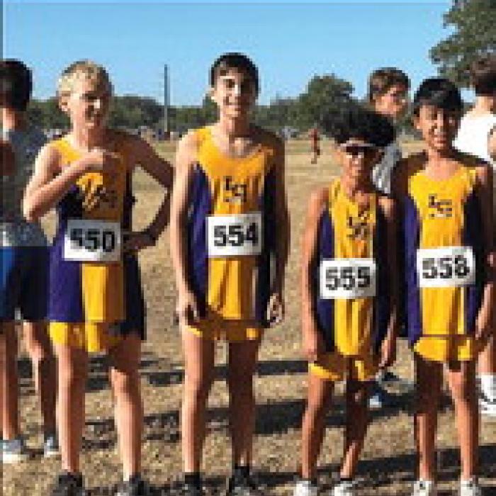The La Grange 8th grade boys runners at the Luling Meet.