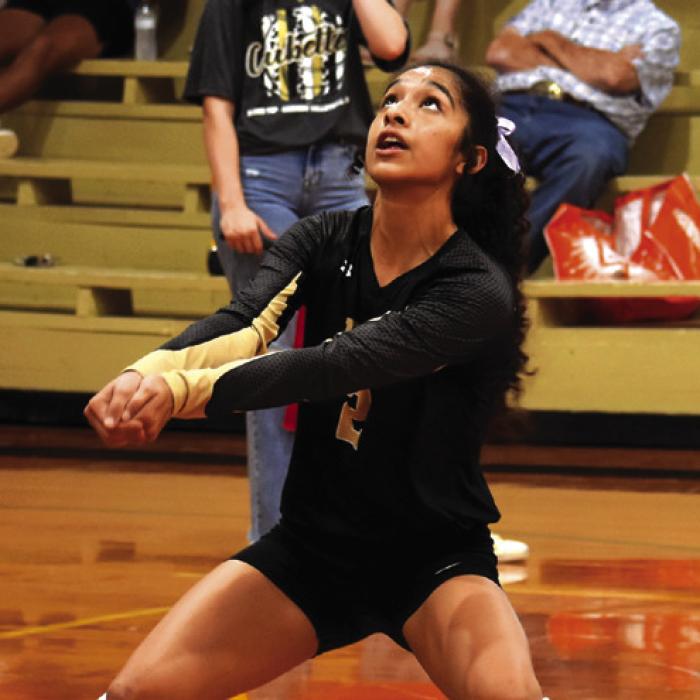 Round Top-Carmine’s Liliana Salinas in action Tuesday. Photo by Paul Kipp