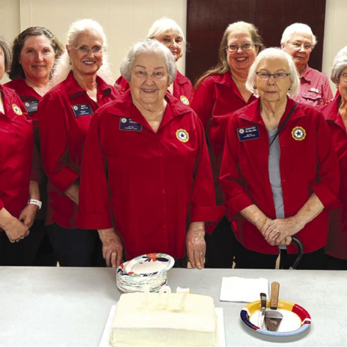 As with any celebration, the Auxiliary members all enjoyed cake as shown.
