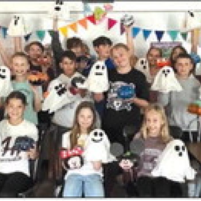 FISD sixth grade art students got 'ghouly' with their cheesecloth ghosts.