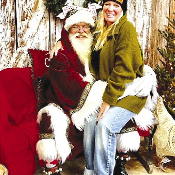 Santa and Fayetteville resident Morgan Zator at Jersey Barnyard.