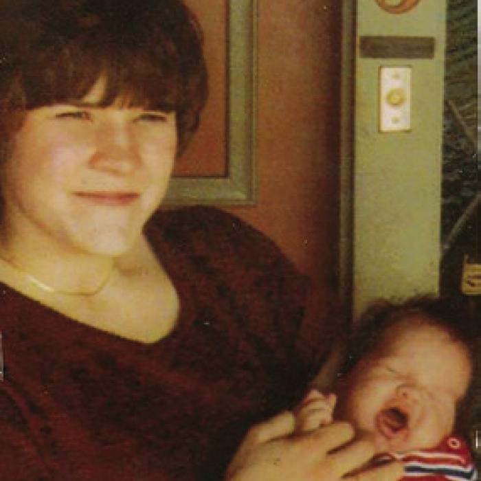 Flatonia’s Rowena Wilkinson Zapalac and her son, pictured here in the early 1980s.