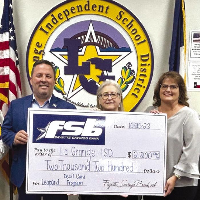 Fayette Savings Bank Donates to LGISD