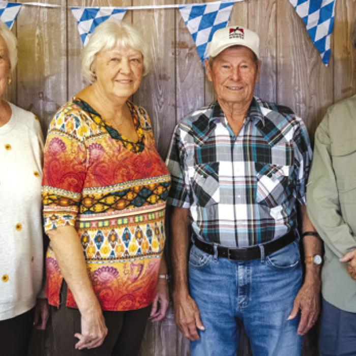 Evelyn Parker, Carol Jenkins, Eldor Becker, Sylvin Mersiovsky. Eldor and Sylvin were first place in 42 Domino Tournament, Evelyn and Carol were second. Photos courtesy of Jeremy Clifton-Lone Star Back Roads