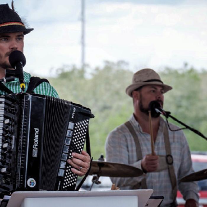 Pivo and Polka Band played at the Faith Lutheran High School Octoberfest last Saturday. The weather cleared for the afternoon of fun.