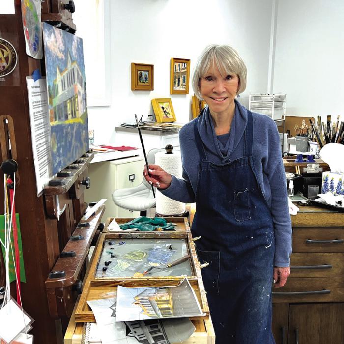 Judy Elias Hill in her studio.