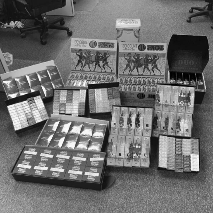 Fayette County Deputy Jose Mosqueda seized hundreds of assorted THC vape pens during a traffic stop on Hwy. 71 near Boening Road on May 27.