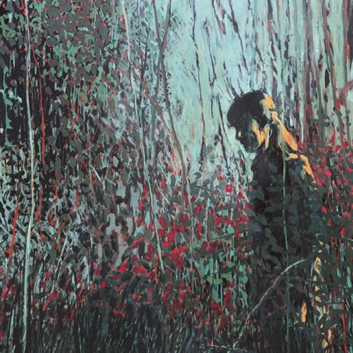 William Anzalone’s “In the Garden #2” – oil on canvas.