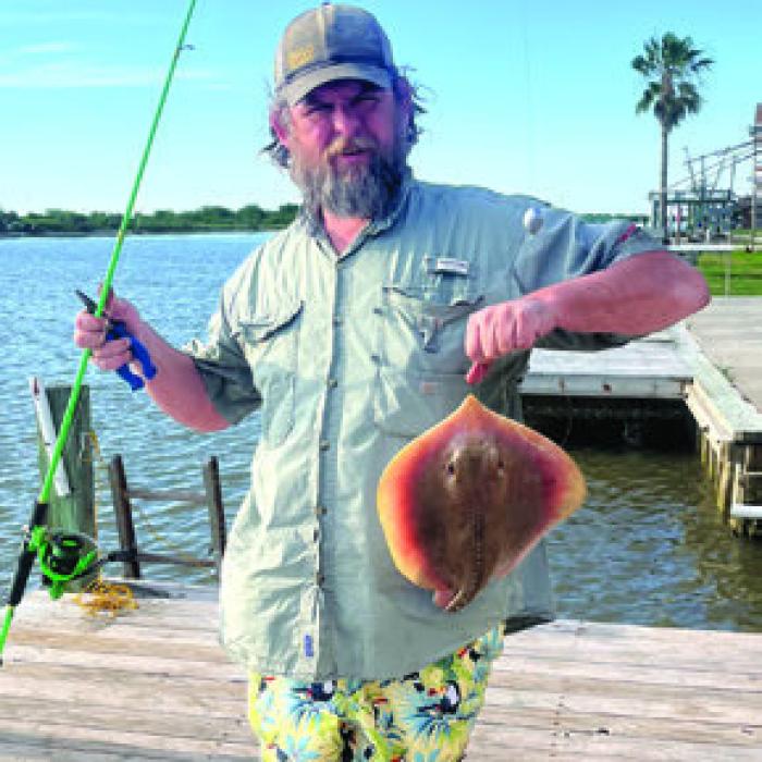 I caught this fish that I thought was a stingray but it didn’t have a tail or a stinger.