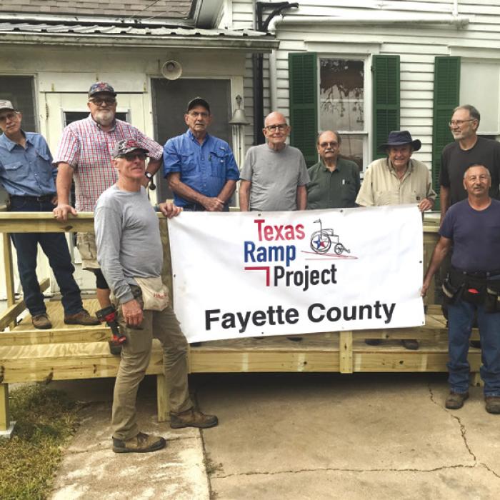 Texas Ramp Project Volunteers Build in Fayetteville
