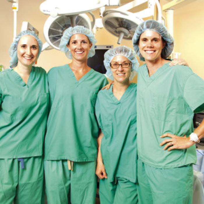 A St. Mark’s surgery team in happier times.