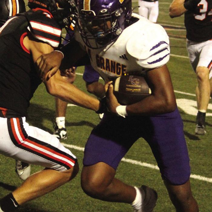 Da’Von Giscome ran for three touchdowns for the Leps Friday. Photo by Jeff Wick