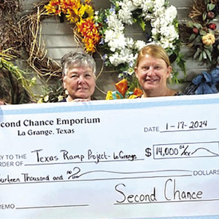 Second Chance Donates $14,000 to Ramp Project