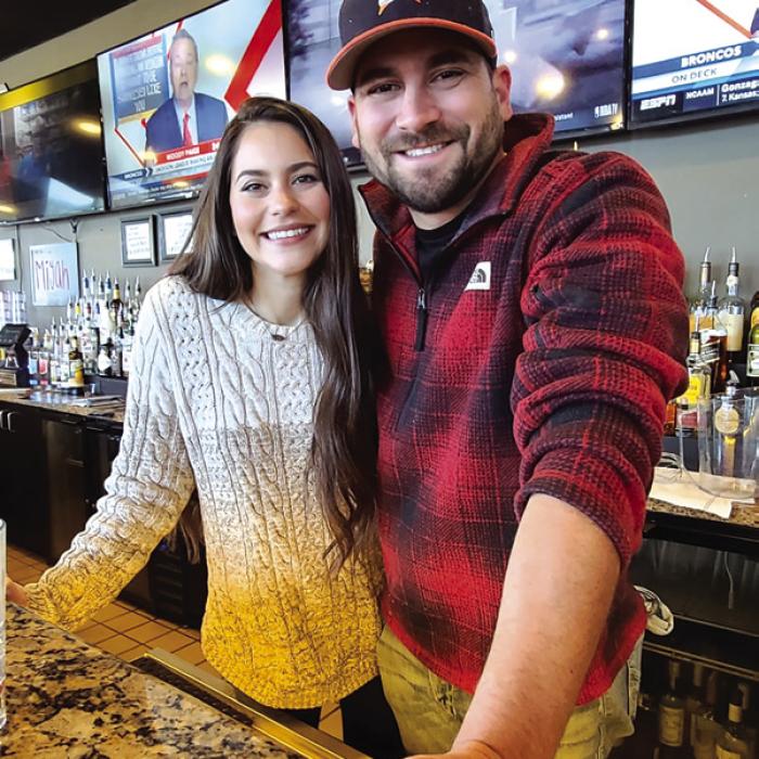 John Daniel Tohill and his wife Amanda, owners of Jay Dee’z Sports Grill in La Grange.
