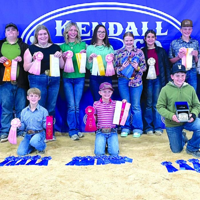Pictured front from left: Rowdy Guenther, Joe Carrales, and Hudson Holub; back row: Abraham McBride, Rilan Karisch, Rheagan Karisch, Hailey Janish, Tatum Fritsch, Kaisley Janecka, Adalyn Carrales, Holden Holub, Crockett Guenther, and Tate Fritsch.