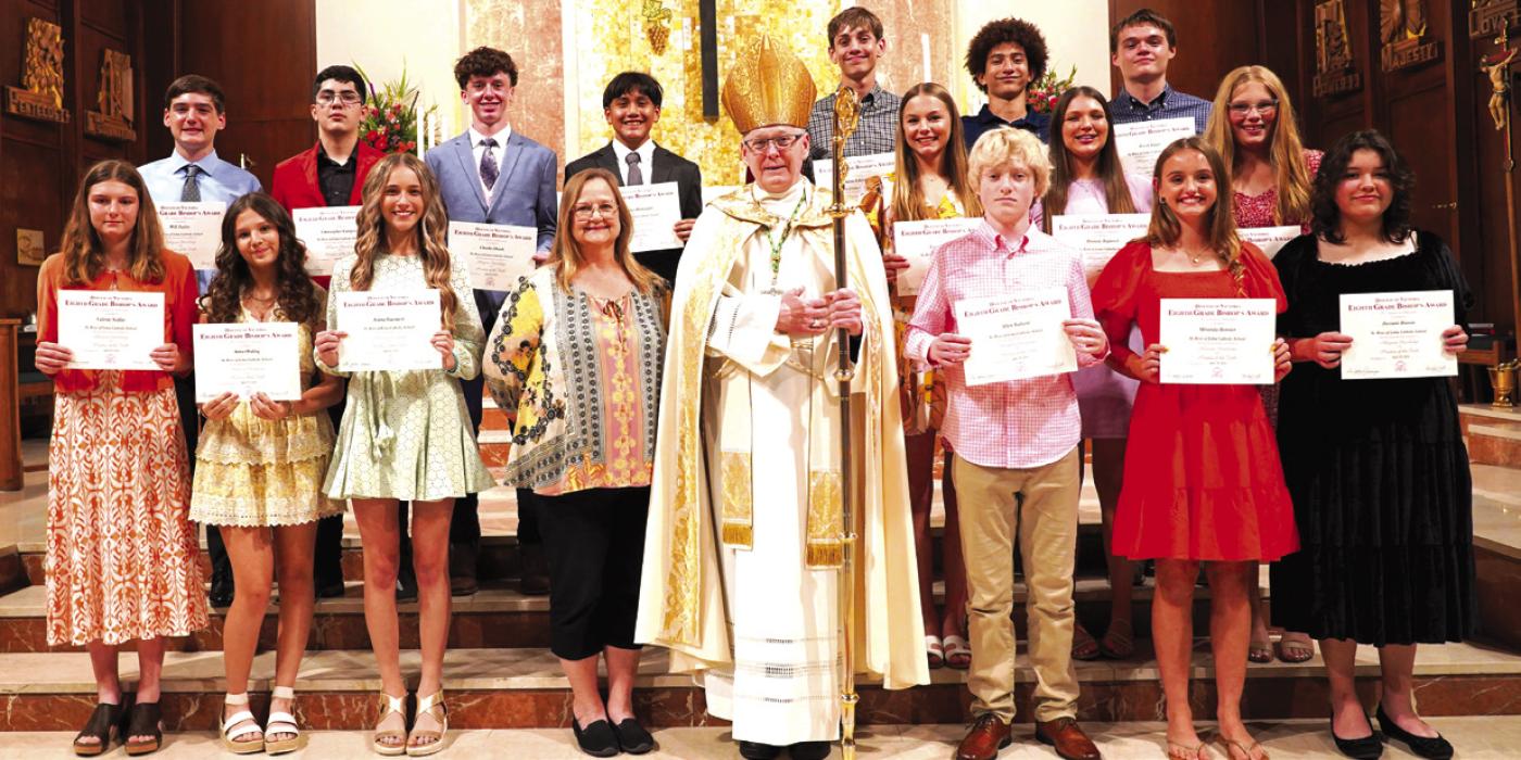 St. Rose Eighth Grade Students Receive Bishop’s Award