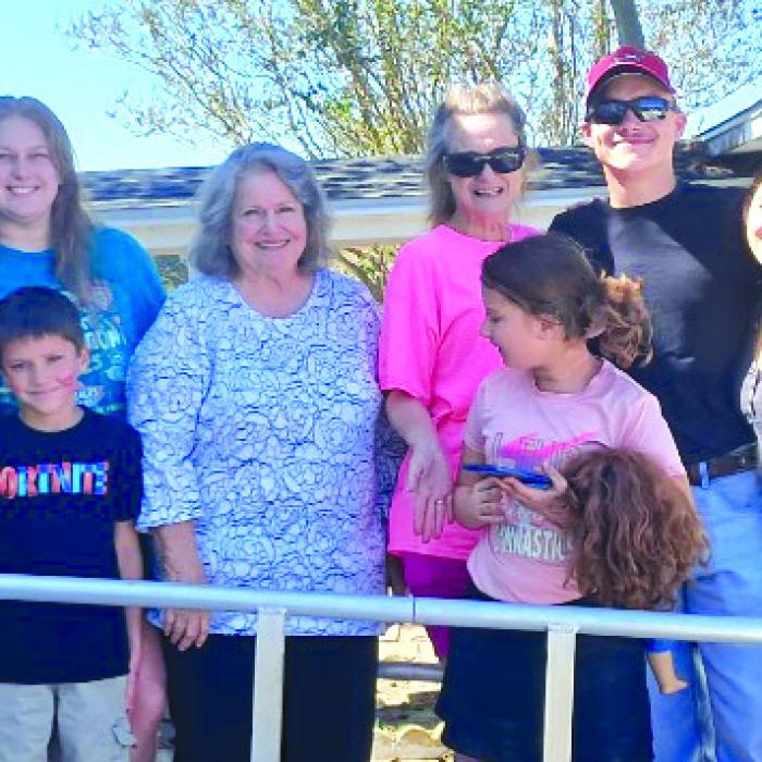 Roberta Gullick’s family, back from left: Jerry, Ashlynn, Roberta, Becky, Jeremy and Adison; front: Preslee, Charlie, Lillah and Juliet.