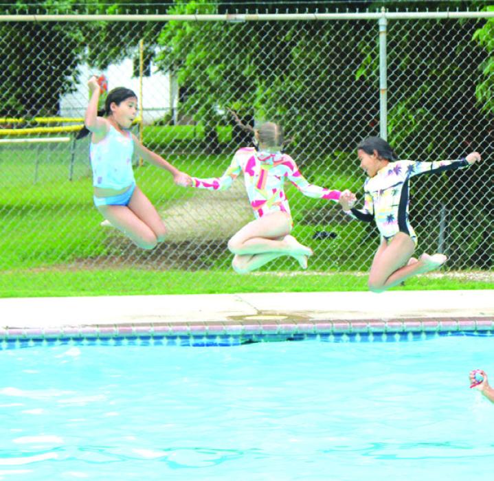 Opening Day at the La Grange city pool last year. The pool will not open this year city officials confirmed Monday. Record File photo