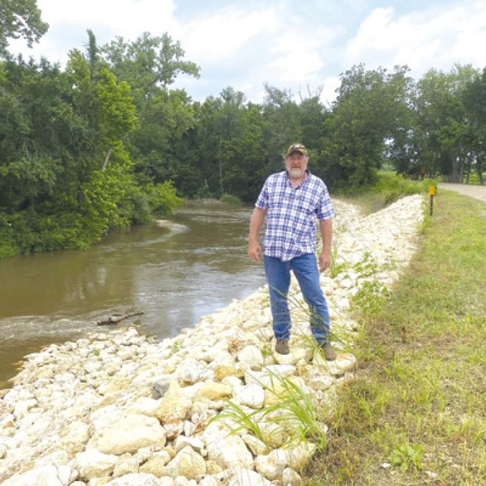 The La Grange NRCS team, including Minzenmeyer, assisted with a video about the Emergency Watershed Protection Program that was used to repair damage after two separate disasters in the area.