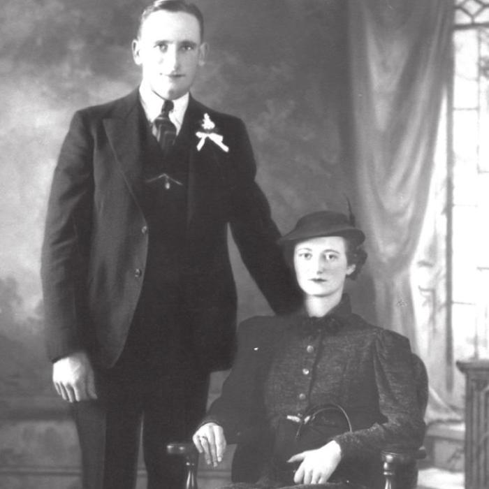 Railway worker Arnold Tauch married Martha Pelech on Nov. 23, 1936. One of Martha’s favorite wedding gifts was a set of handpainted glasses and a matching pitcher rimmed with gold trim.