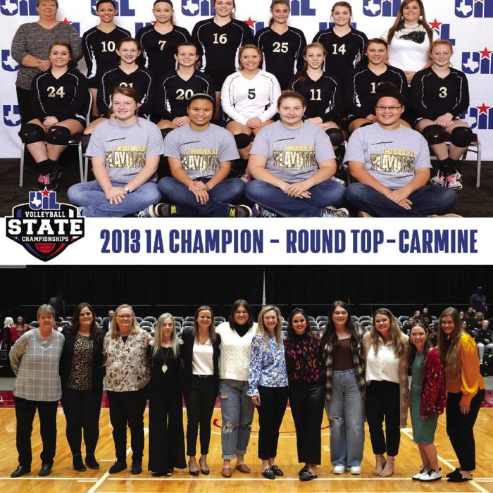 Round Top-Carmine Volleyball Team Honored On the 10th Anniversary of their 2013 Title 