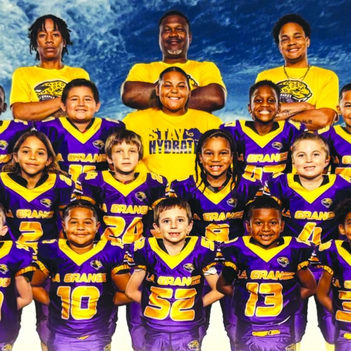 La Grange Leopard Freshmen team includes: Carter White-#00, Caiden Reves-#1, Nakoa Wilson-# 2, Jonathan Davis-#3, McCoy Francis-#4, Koi Cartwright-#7, Jullian Williams-#8, Xionn