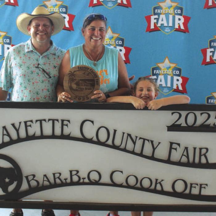 First Place Best Beans – The “Just Twisted” team of, left to right, Shawn, Sequoya and Shelby Janacek.