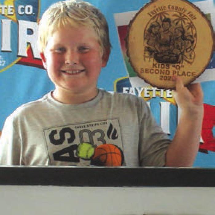 Second place in the kids’ BBQ cook-off was won by Bernard Turner.