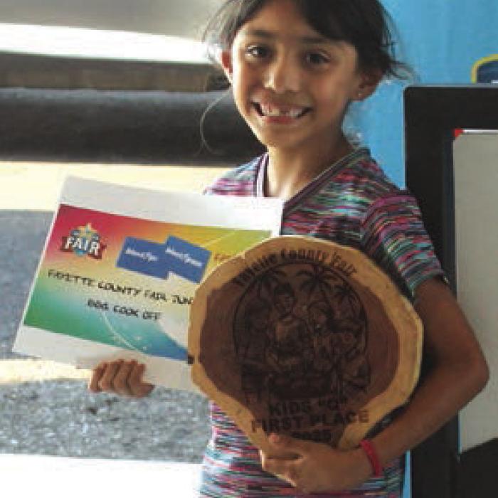 First place in the kids’ BBQ cook-off was won by Reeanna Ramirez.