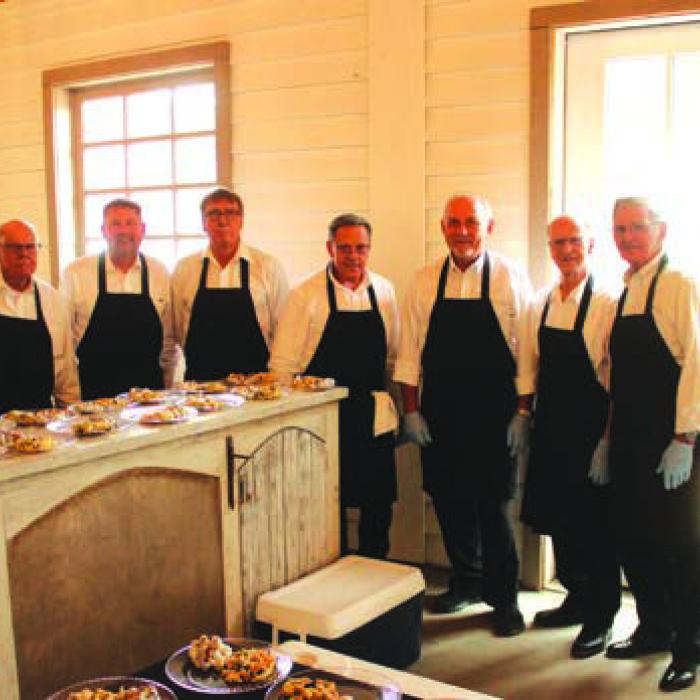 Volunteer servers for Saturday’s event.