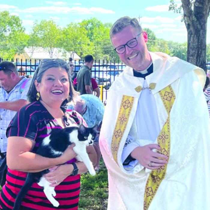 Sacred Heart Catholic Church Holds Blessing of the Pets