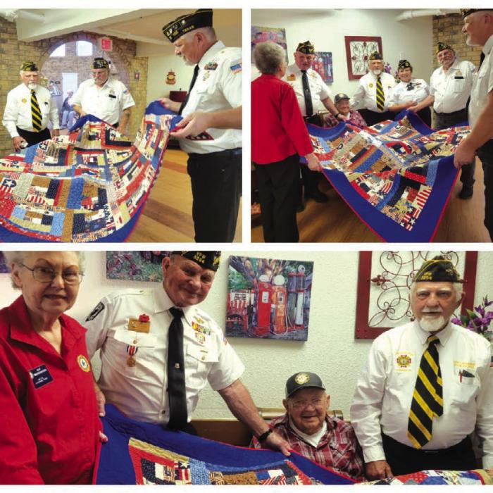 WWII Vet Reimund Mertz Presented with Quilt