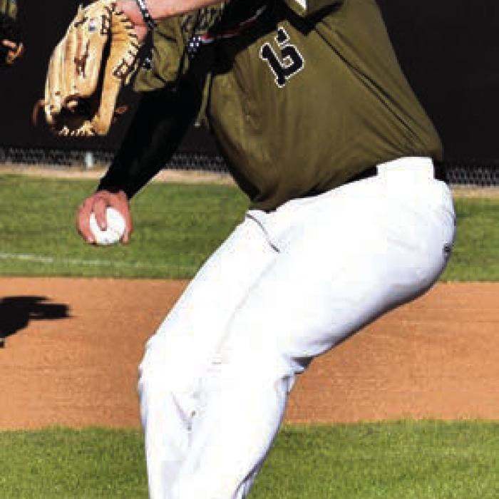 Round Top-Carmine’s Carter Marburger pitching Tuesday against Milano. Photo by Paul Kipp