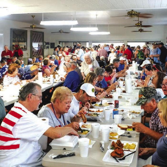 The long meal line at St. John was well worth the wait for the picnic’s famous fried chicken and stew.