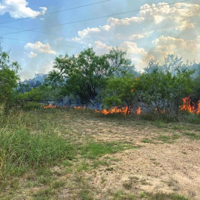 Muldoon, Flatonia Fire Depts. Fight Blaze on Three Mile Rd.