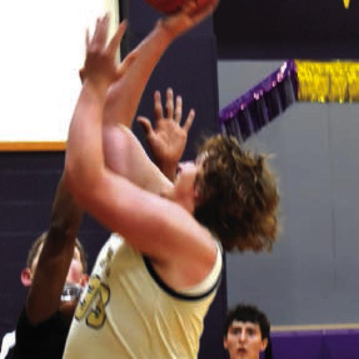 Round Top-Carmine’s Kash Wessels goes up for a shot in Monday’s playoff opener. Photo by Paul Kipp