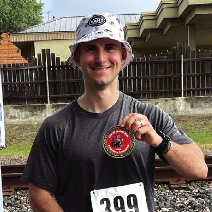 Fastest male was Schulenburg native Laine Brown.